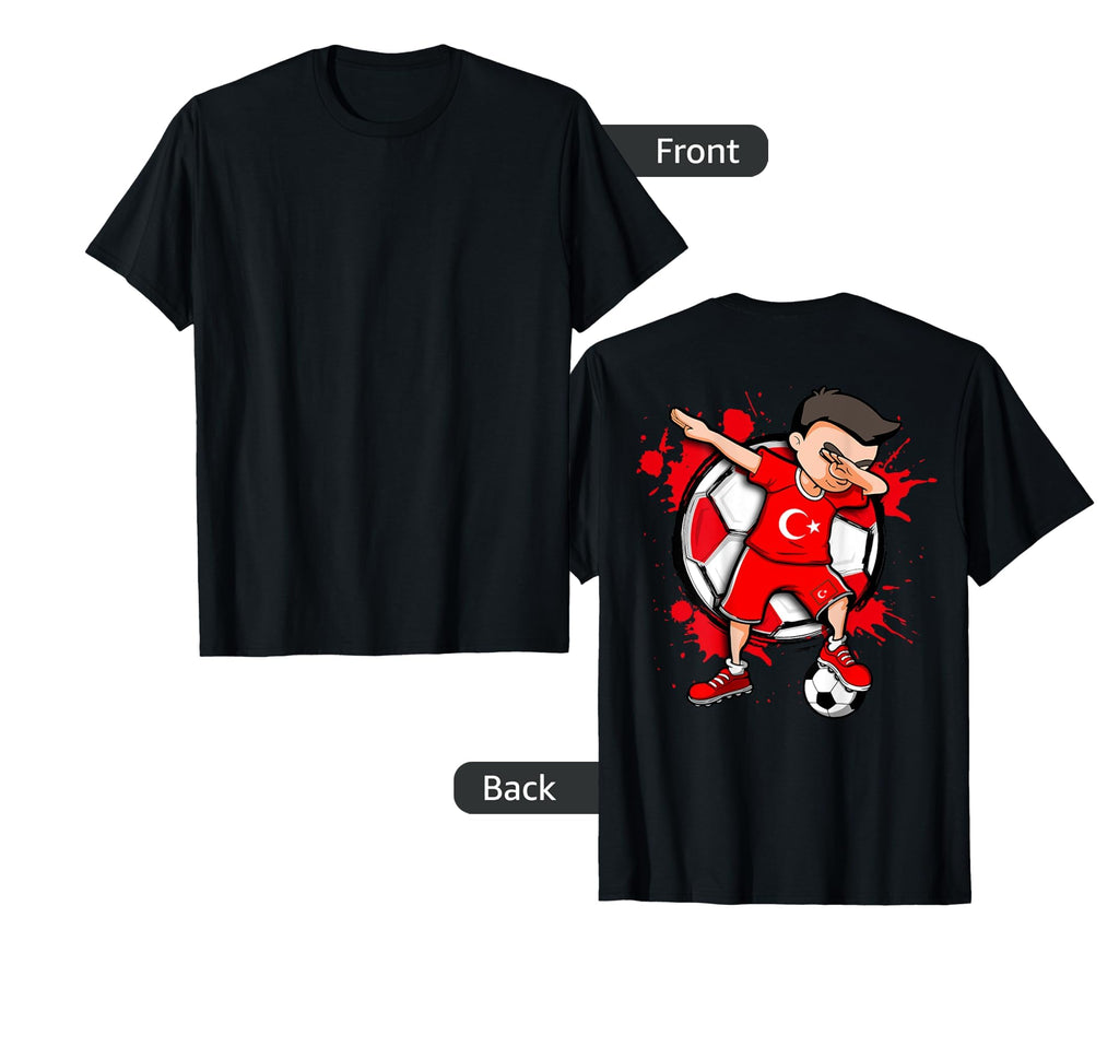 Dabbing Soccer Turkey Football Fans T-Shirt - Trendy Graphic Men Women - T-Shirt, Sweatshirt, Hoodie