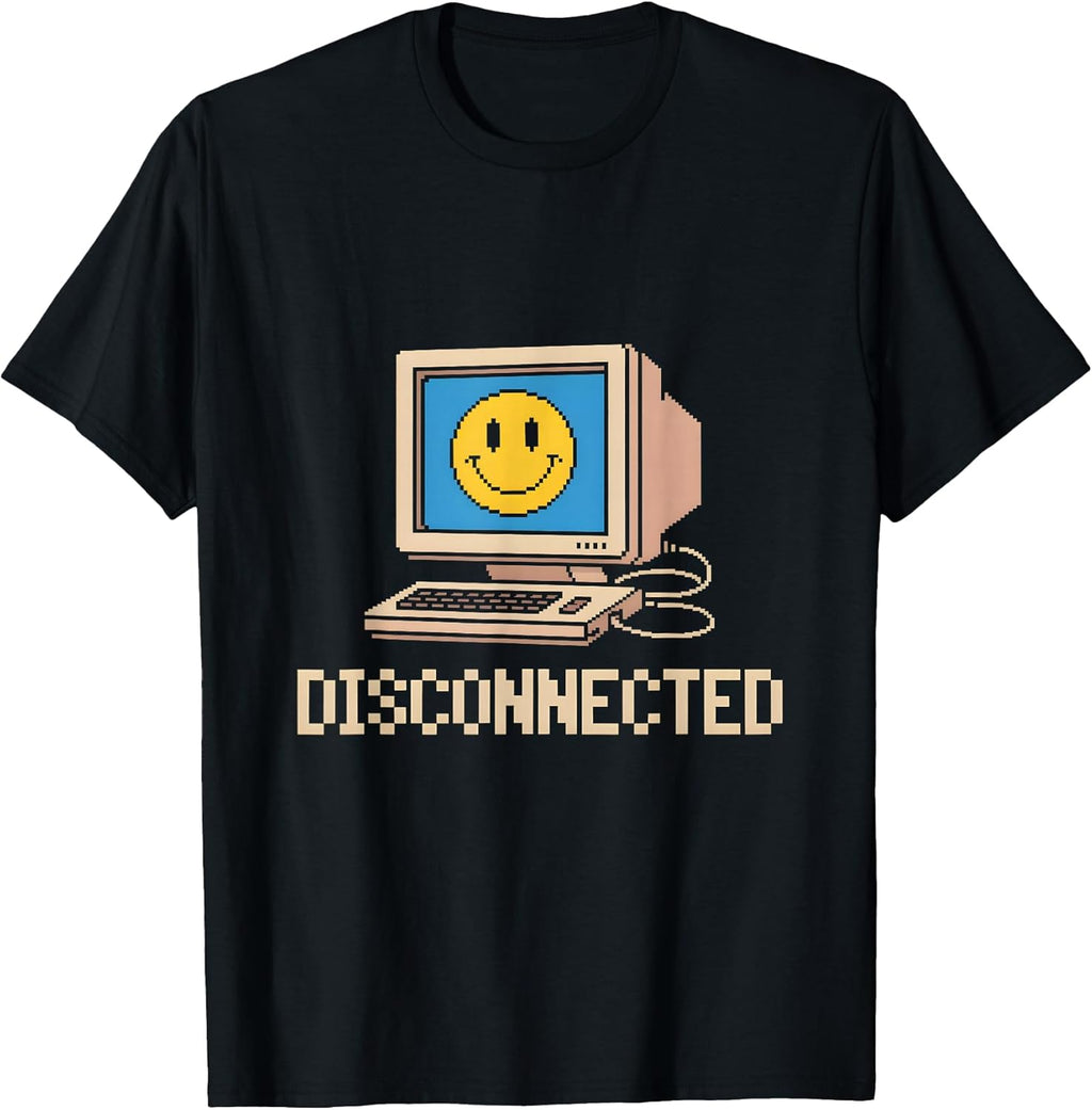 Disconnected Retro Computer Pixel Art 90s 8-Bit - Adult & Kids T-Shirts, Sweatshirts & Hoodies apparel design preview 1
