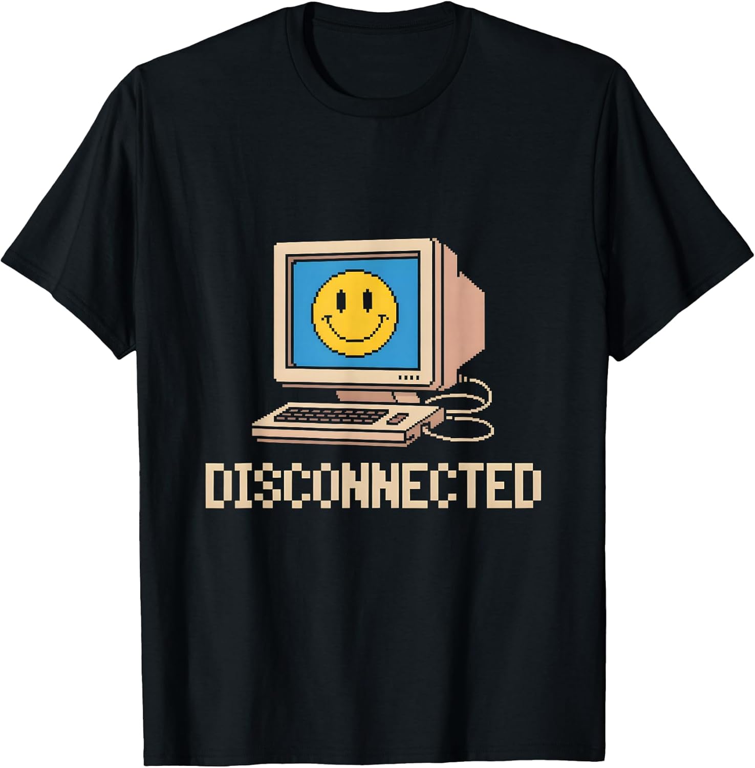 Disconnected Retro Computer Pixel Art 90s 8-Bit - Adult & Kids T-Shirts, Sweatshirts & Hoodies apparel design preview 1