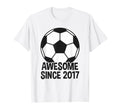 Awesome Since 2017 9Th Birthday 9 Year T-Shirt - Novelty Apparel Unisex - T-Shirt, Sweatshirt, Hoodie