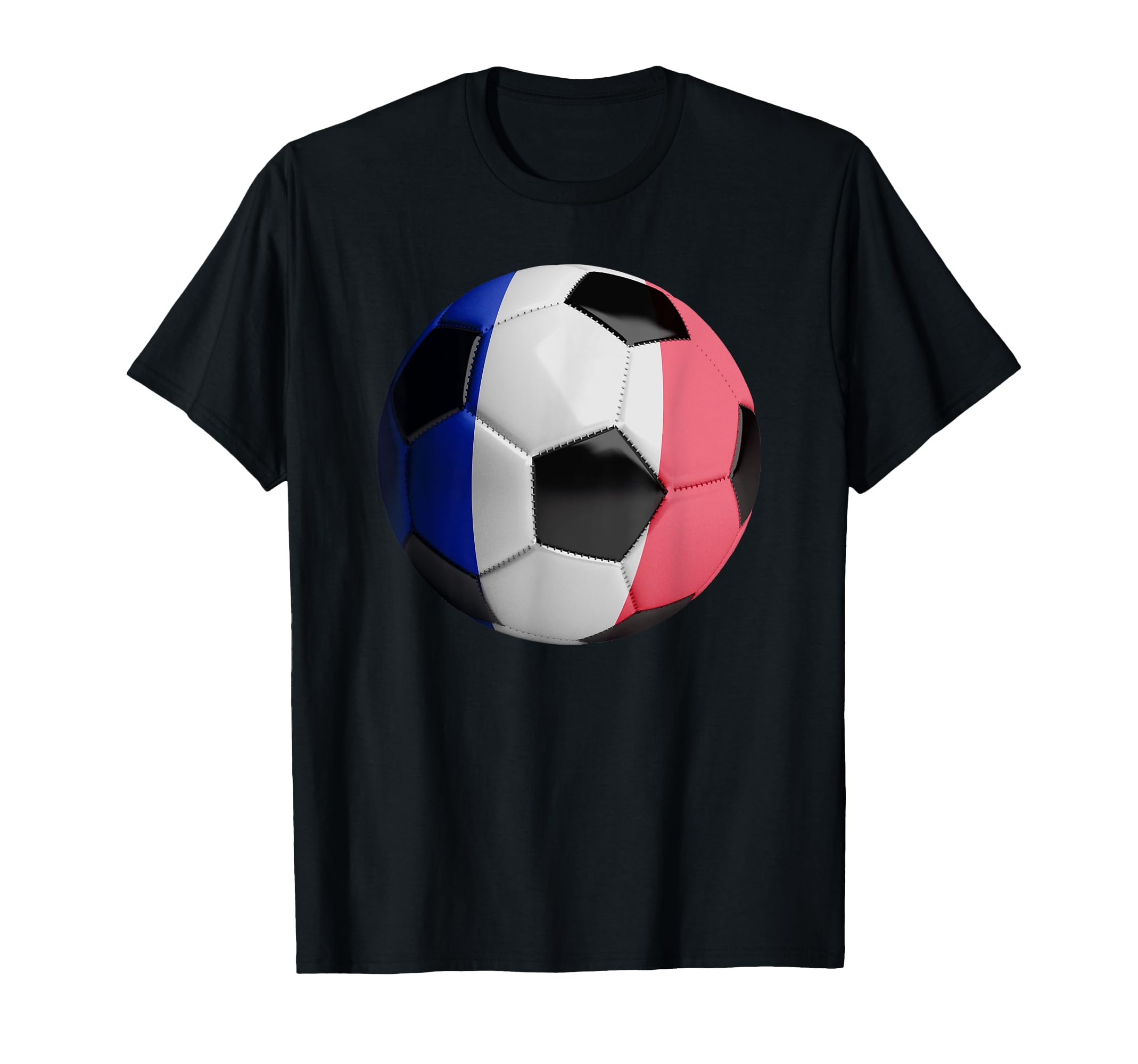 France Flag Football Soccer Ball T-Shirt - Graphic Print Men Women - T-Shirt, Sweatshirt, Hoodie