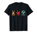 Peace Love Soccer Football Teen T-Shirt - Casual Everyday Wear Men Women - T-Shirt, Sweatshirt, Hoodie