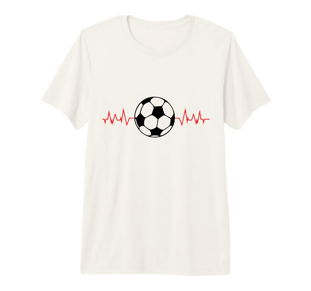 Soccer Ball Heartbeat Players And T-Shirt - Novelty Apparel for Adults - T-Shirt, Sweatshirt, Hoodie