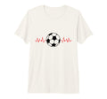 Soccer Ball Heartbeat Players And T-Shirt - Novelty Apparel for Adults - T-Shirt, Sweatshirt, Hoodie
