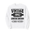 1992 T Shirts Funny 1992 Birthday Sweatshirt - Trendy Graphic Unisex - T-Shirt, Sweatshirt, Hoodie