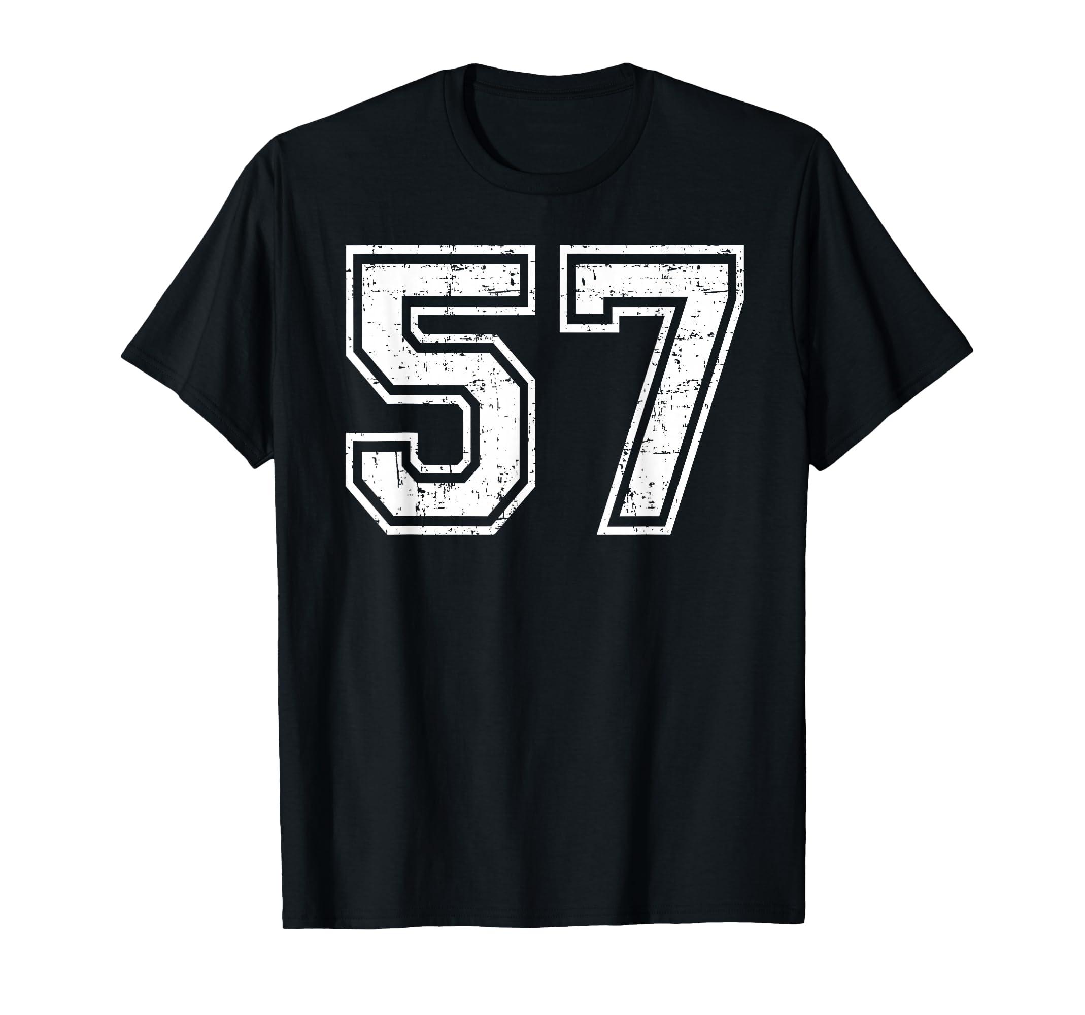 57 Number Fifty Seven Team Sports T-Shirt - Novelty Apparel for Adults - T-Shirt, Sweatshirt, Hoodie