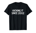Kicking It Since 2002 Funny Soccer T-Shirt - Streetwear Style for Adults - T-Shirt, Sweatshirt, Hoodie