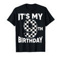 9 Year Old Birthday Racing Car Flag Its My T-Shirt - Trendy Graphic Unisex - T-Shirt, Sweatshirt, Hoodie