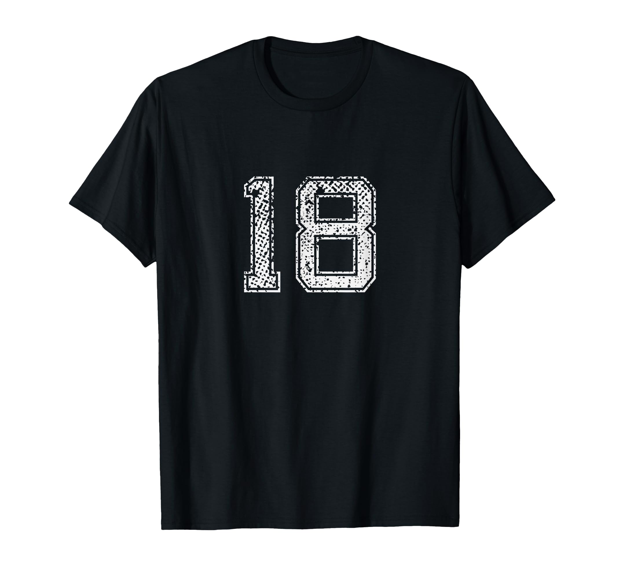 Number 18 Big Numbered Team Jersey T-Shirt - Custom Art Print Men Women - T-Shirt, Sweatshirt, Hoodie
