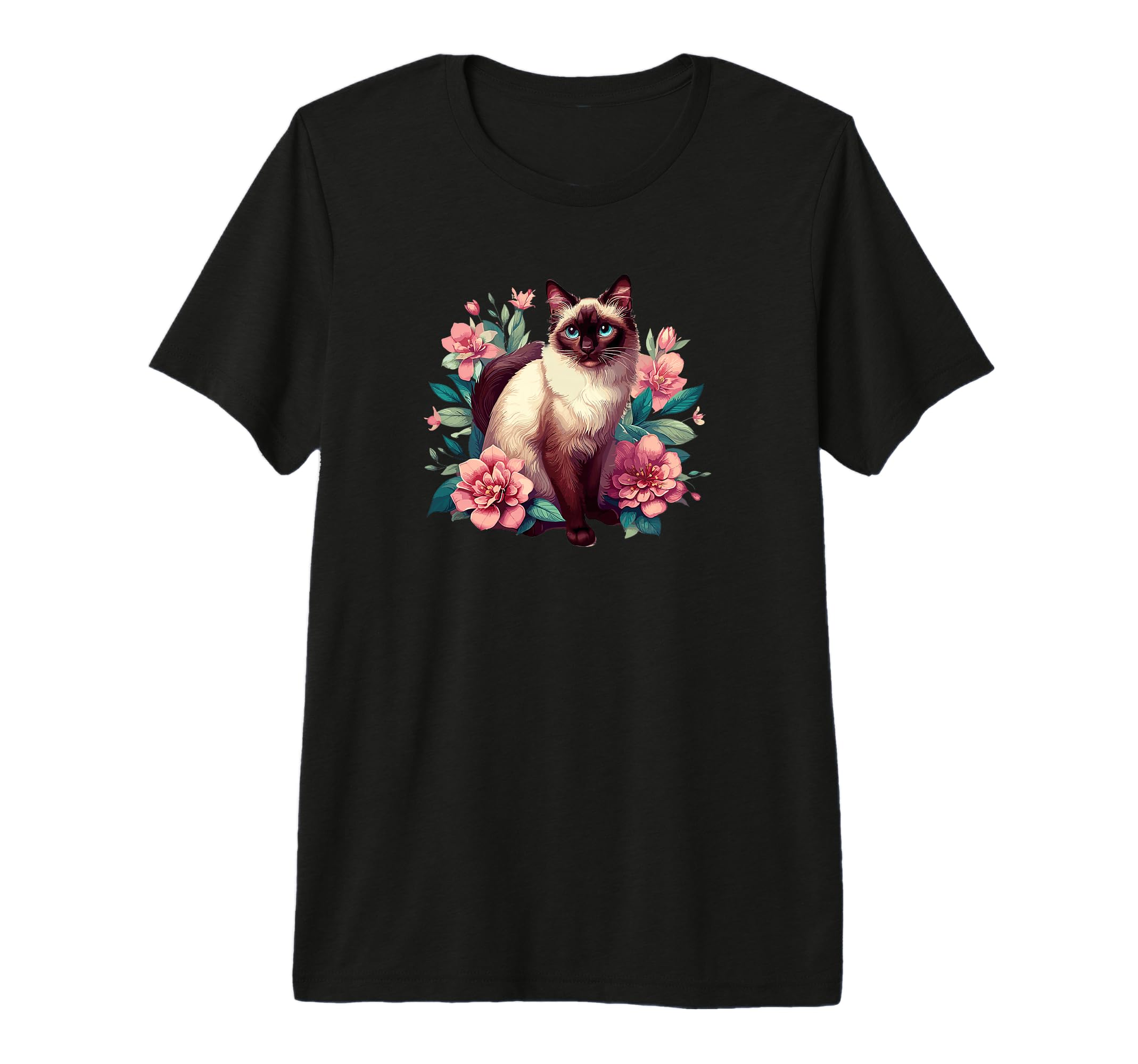 Funny Flowers Floral Balinese Cat Lover T-Shirt - Streetwear Style Unisex - T-Shirt, Sweatshirt, Hoodie