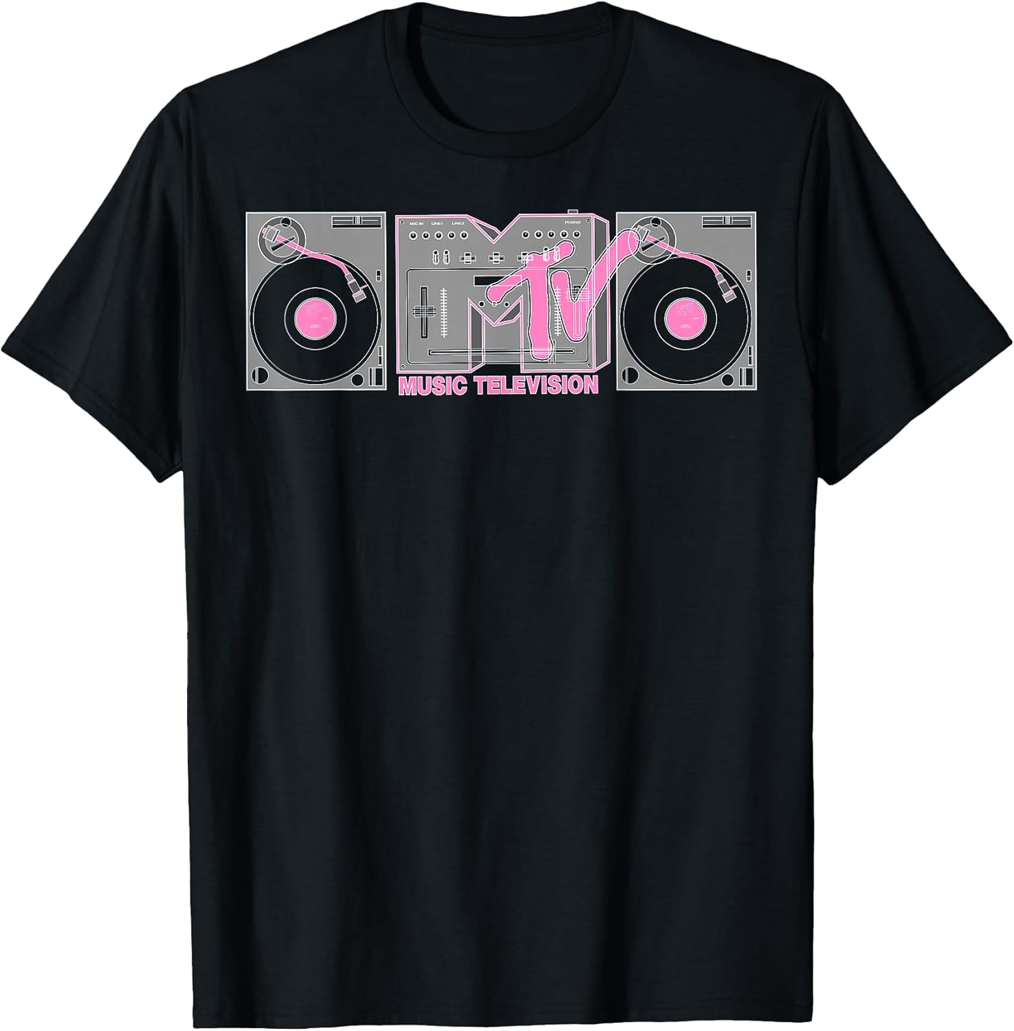 Retro Pink and Gray Boombox Logo Graphic - Adult & Kids T-Shirts, Sweatshirts & Hoodies apparel design preview 1