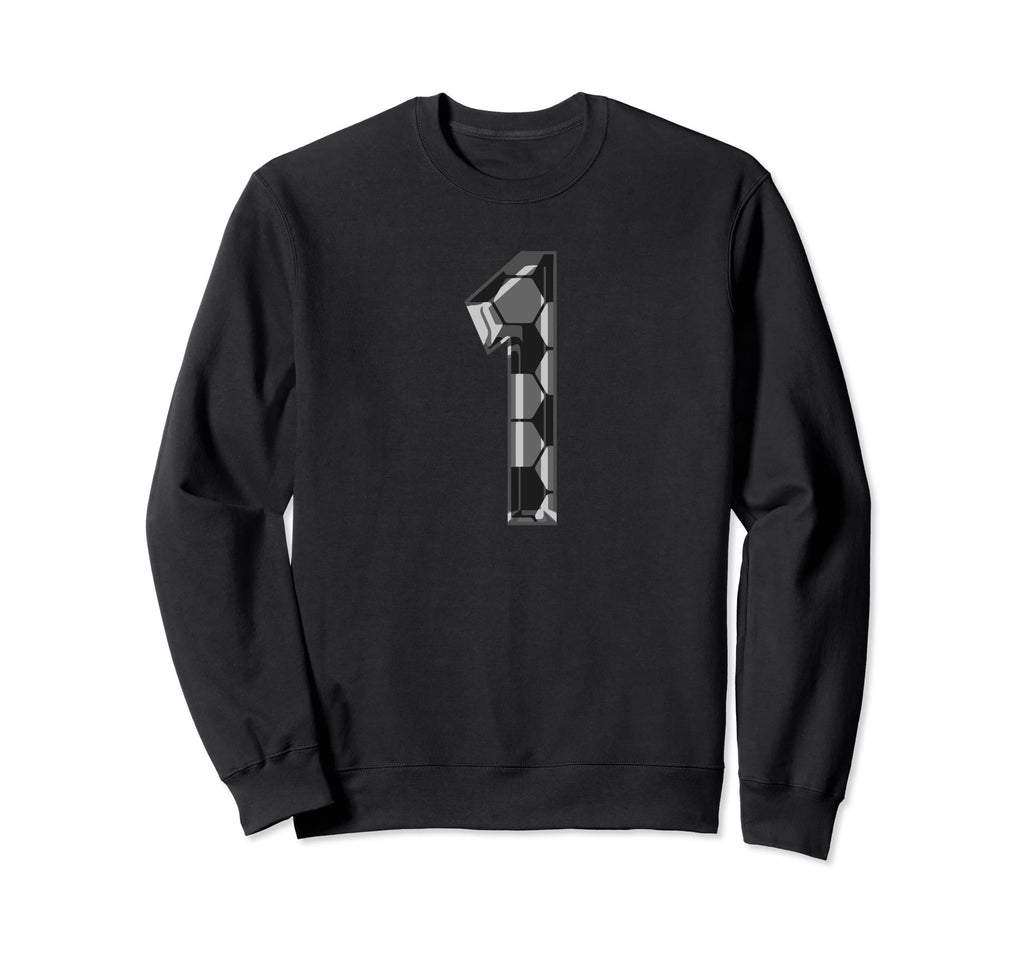Soccer Number 1 Soccer 1 Jersey Player Sweatshirt - Trendy Graphic Unisex - T-Shirt, Sweatshirt, Hoodie