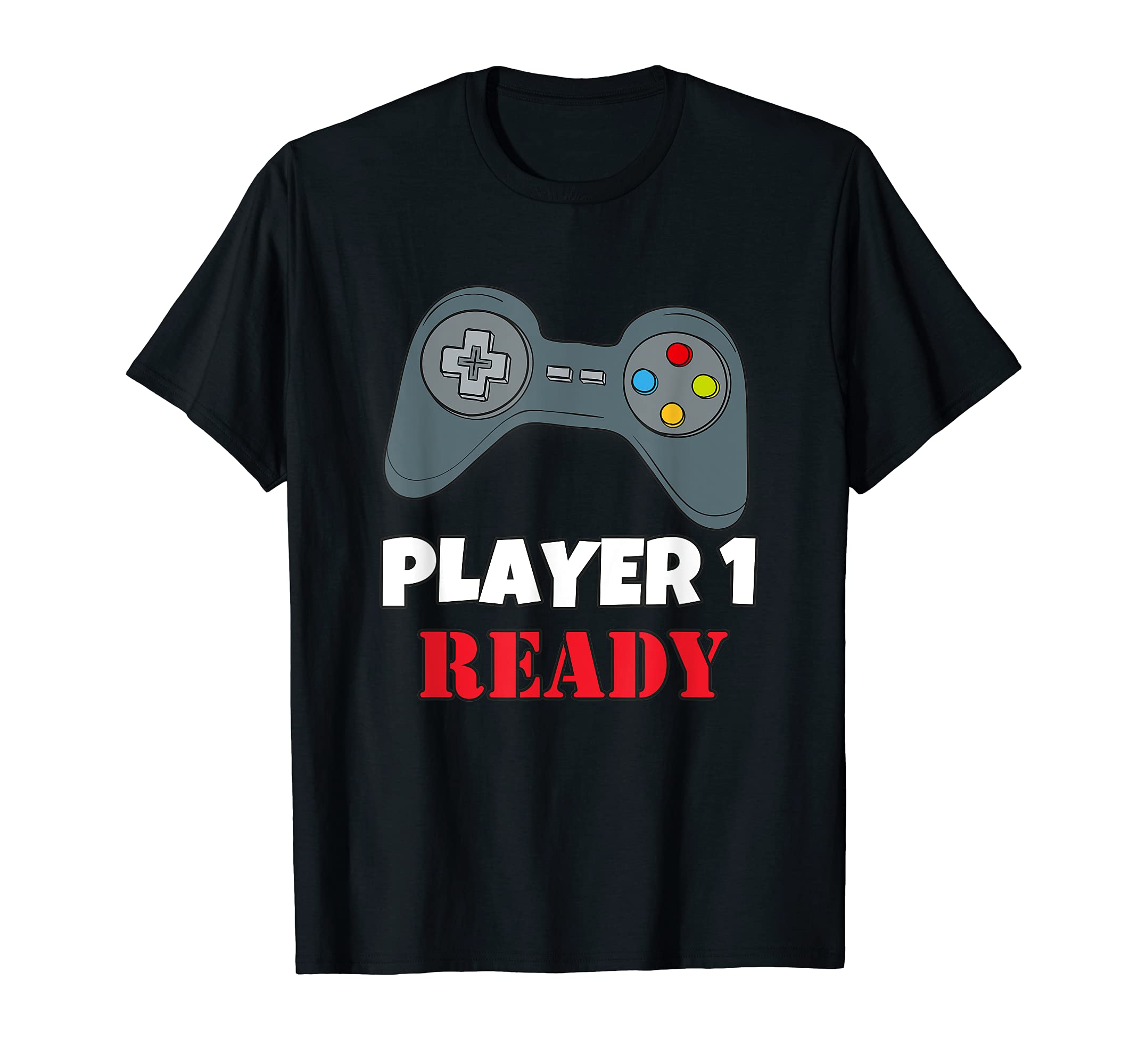 Player 1 Ready New Dad Gifts Video T-Shirt - Trendy Graphic Men Women - T-Shirt, Sweatshirt, Hoodie
