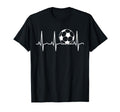 Soccer Heartbeat Soccer Ball Heartbeat T-Shirt - Minimalist Print Men Women - T-Shirt, Sweatshirt, Hoodie
