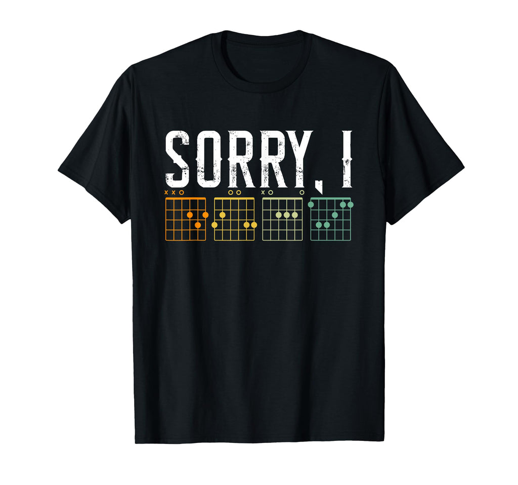 Sorry I Dgaf Hidden Message Guitar T-Shirt - Graphic Print Men Women - T-Shirt, Sweatshirt, Hoodie