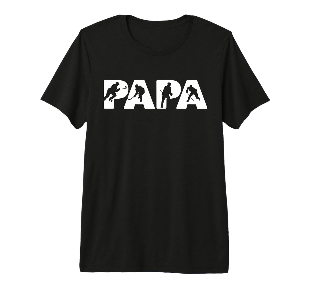 Ice Hockey Papa Funny Dad Ice T-Shirt - Aesthetic Graphic for Adults - T-Shirt, Sweatshirt, Hoodie