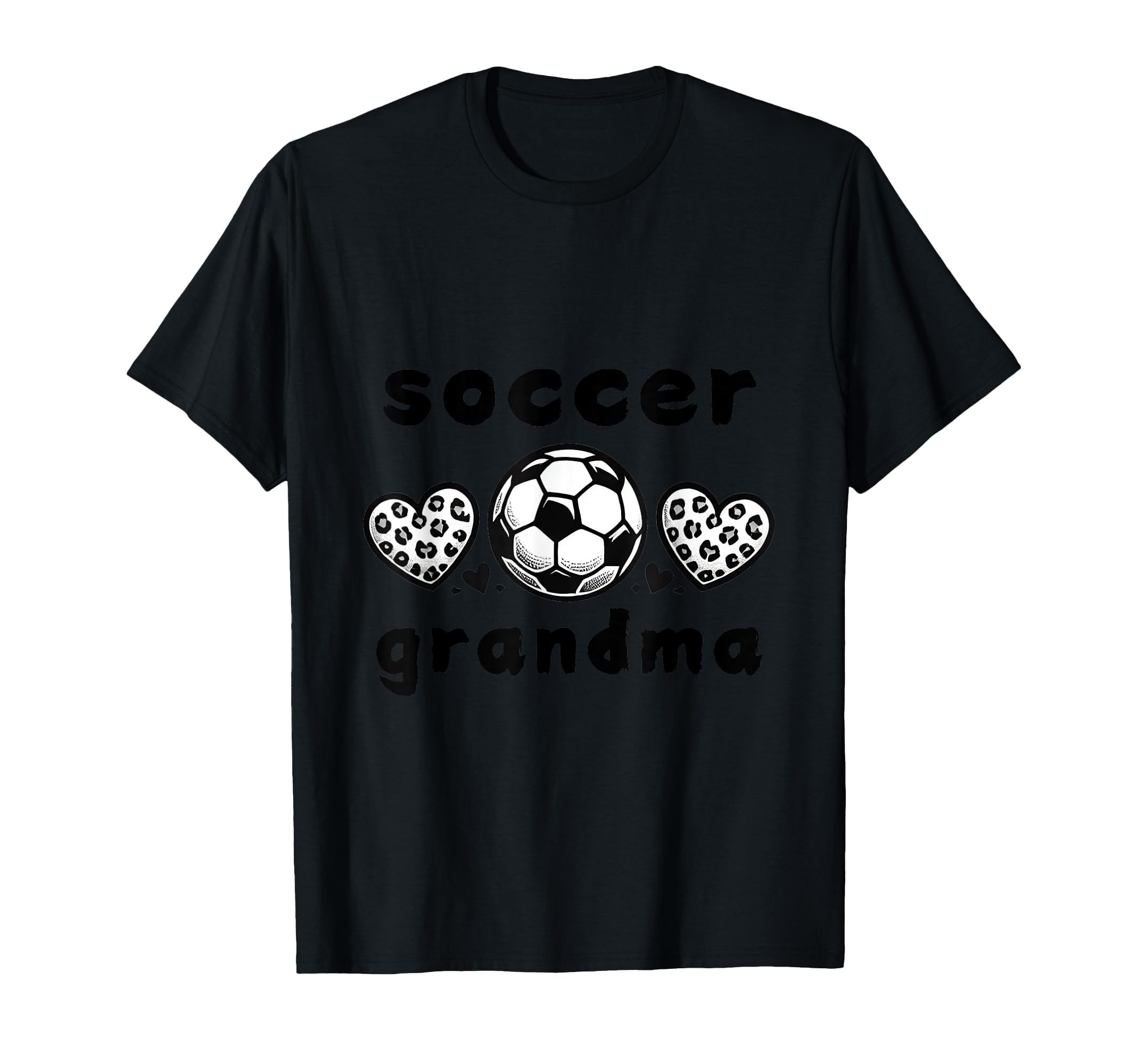Soccer Grandma Leopard Hearts Sports Mom T-Shirt - Graphic Print Unisex - T-Shirt, Sweatshirt, Hoodie