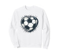 Soccer Ball Heart Football Player And Sweatshirt - Unique Graphic Unisex - T-Shirt, Sweatshirt, Hoodie