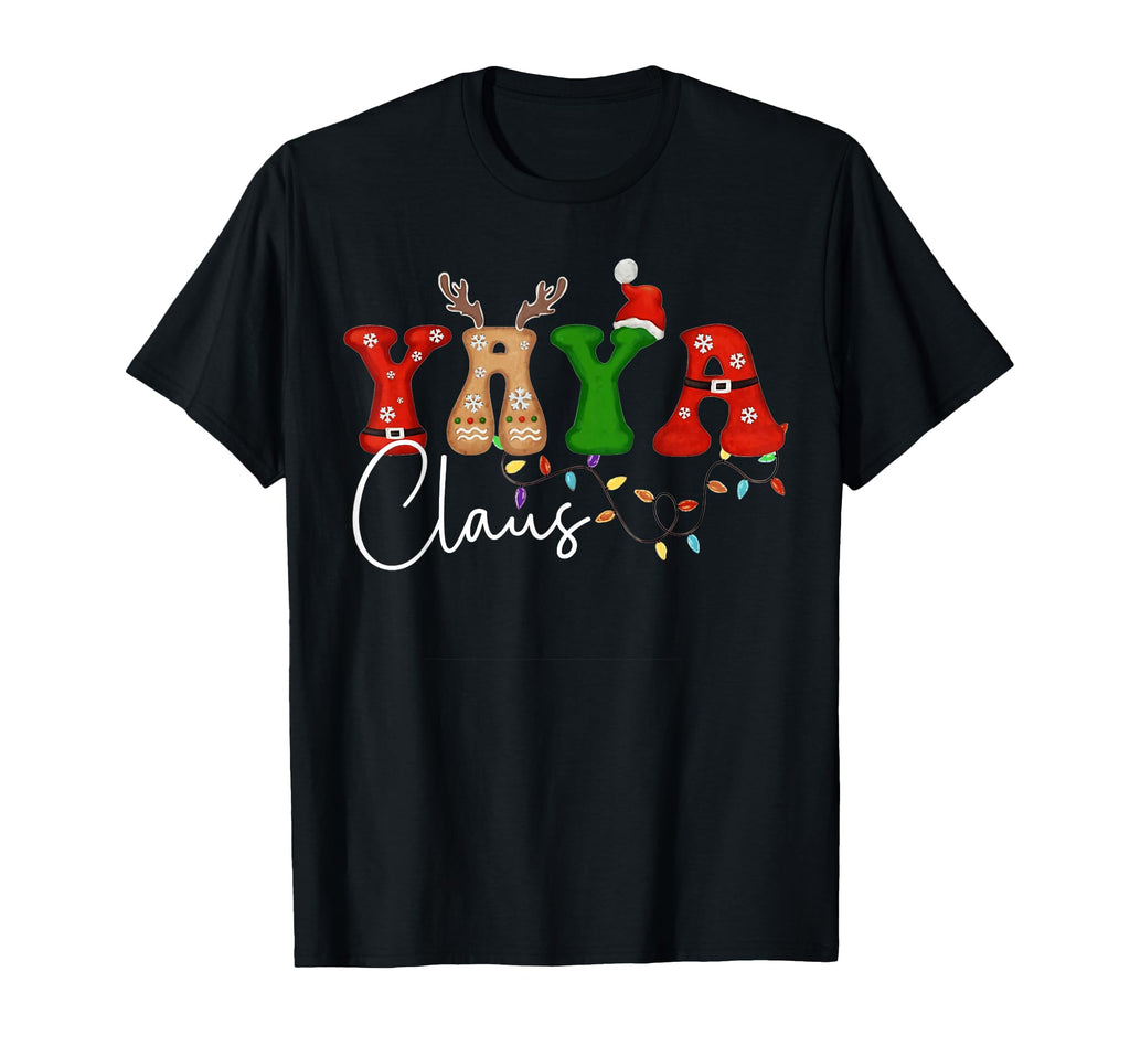 Yaya Claus Funny Lights Reindeer T-Shirt - Aesthetic Graphic for Adults - T-Shirt, Sweatshirt, Hoodie