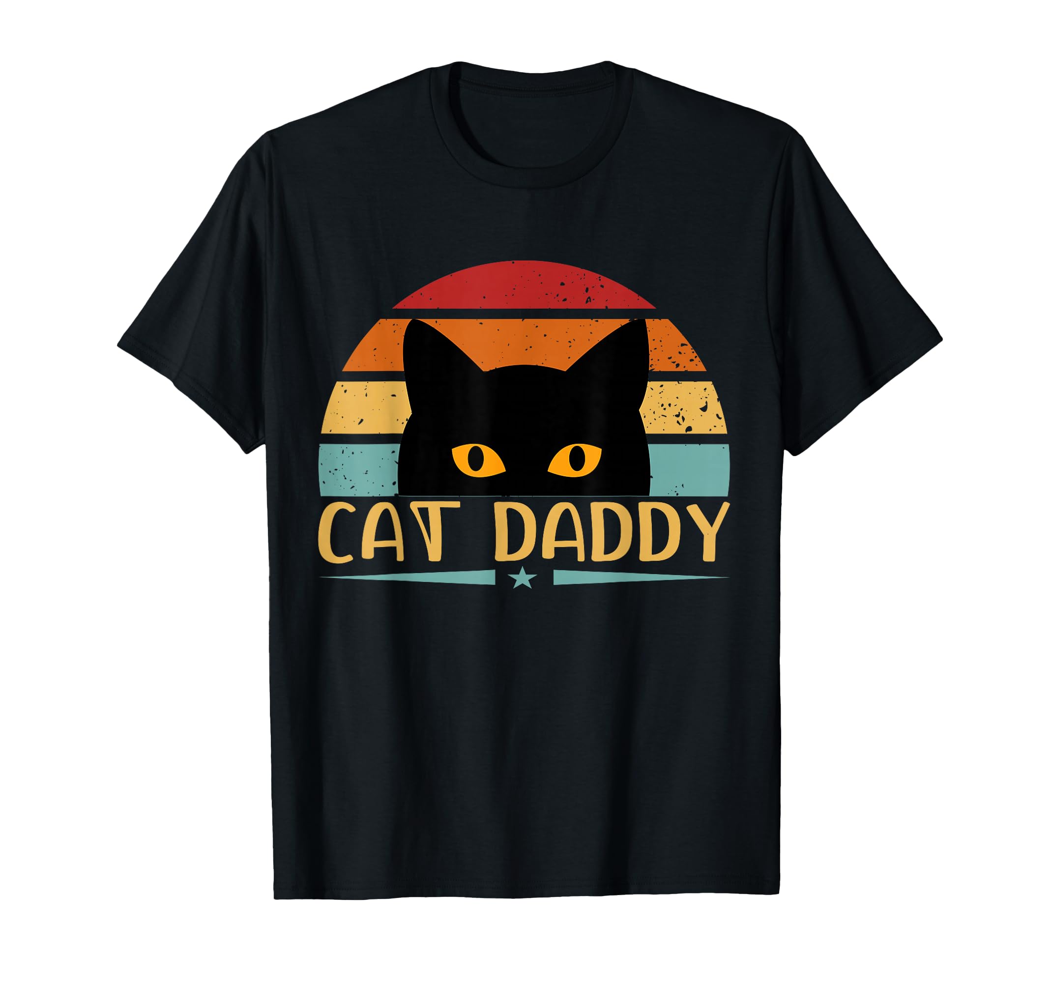 Black Cat Daddy Birthday Fathers Day T-Shirt - Minimalist Print Men Women - T-Shirt, Sweatshirt, Hoodie