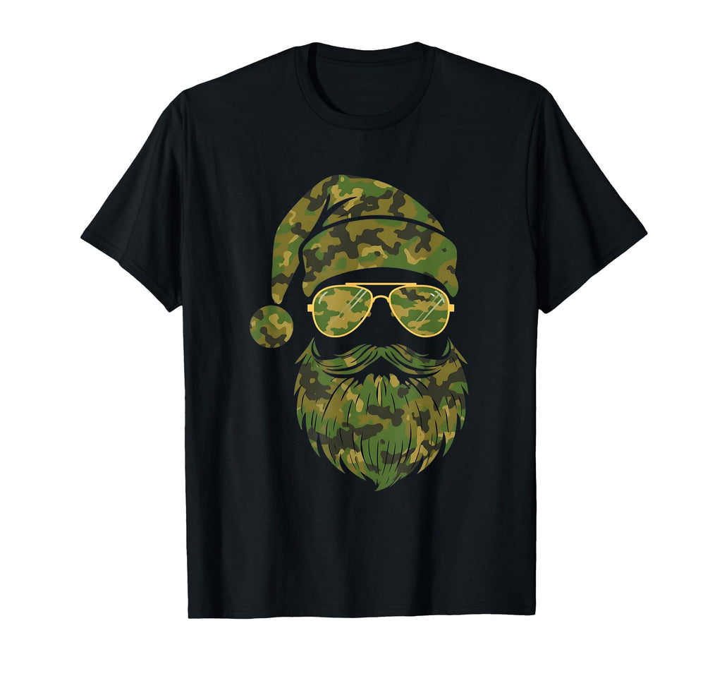 Santa Face Camouflage Camo T-Shirt - Unique Graphic for Adults - T-Shirt, Sweatshirt, Hoodie