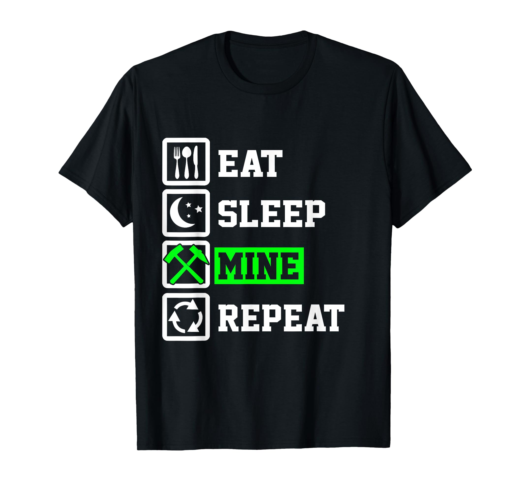 Mine Lovers Funny Mining Dad Gift T-Shirt - Minimalist Print for Adults - T-Shirt, Sweatshirt, Hoodie