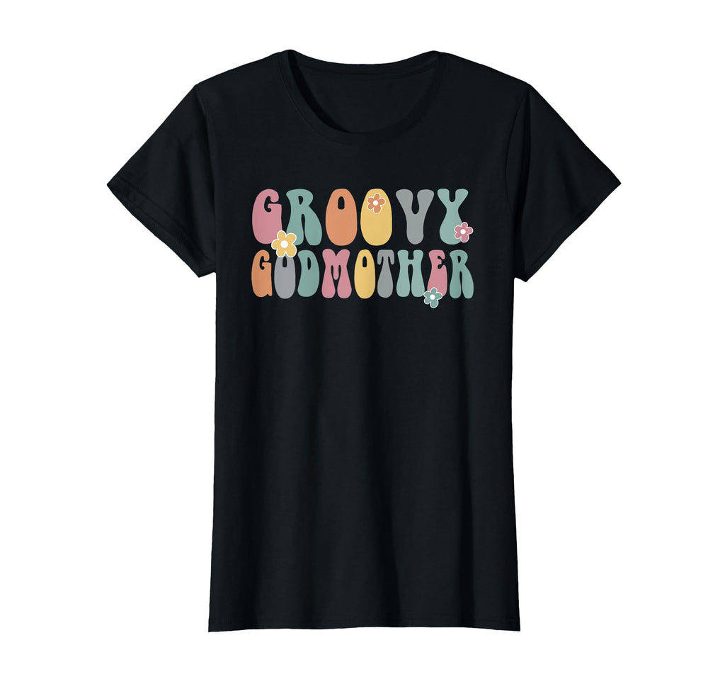 Groovy Godmother Colorful Floral Party T-Shirt - Unique Graphic Unisex - T-Shirt, Sweatshirt, Hoodie