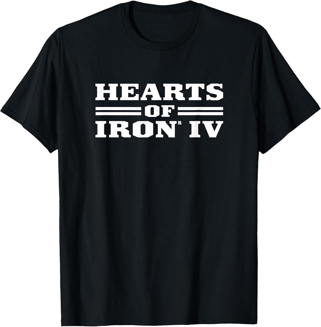 Hearts of Iron IV logo white Strategy Game - Adult & Kids T-Shirts, Sweatshirts & Hoodies apparel design preview 1
