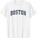 Boston Massachusetts MA Vintage Sports Design Navy - Adult & Kids T-Shirts, Sweatshirts & Hoodies apparel design preview 1