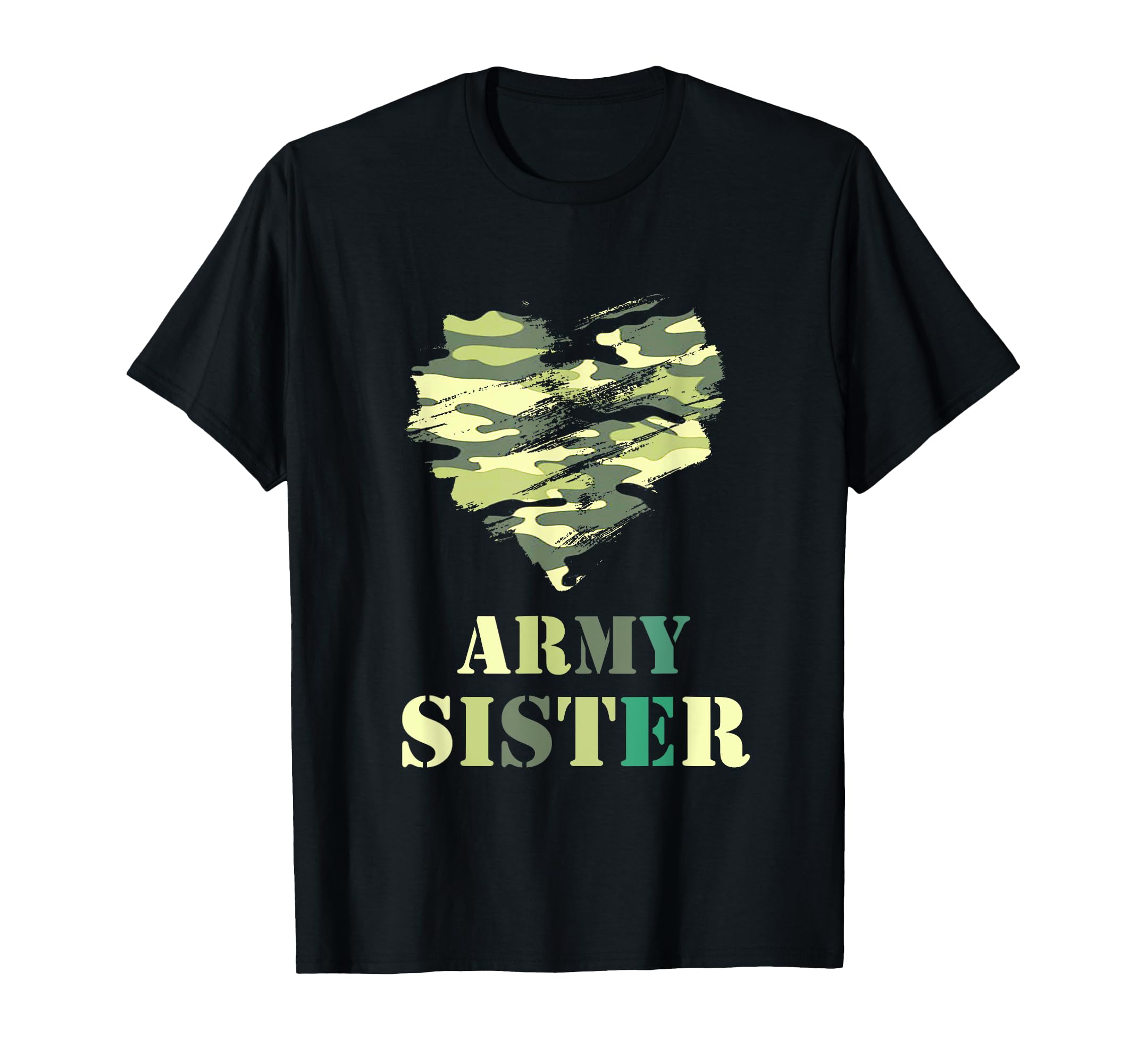 Proud Army Sister Camouflage Army T-Shirt - Minimalist Print for Adults - T-Shirt, Sweatshirt, Hoodie