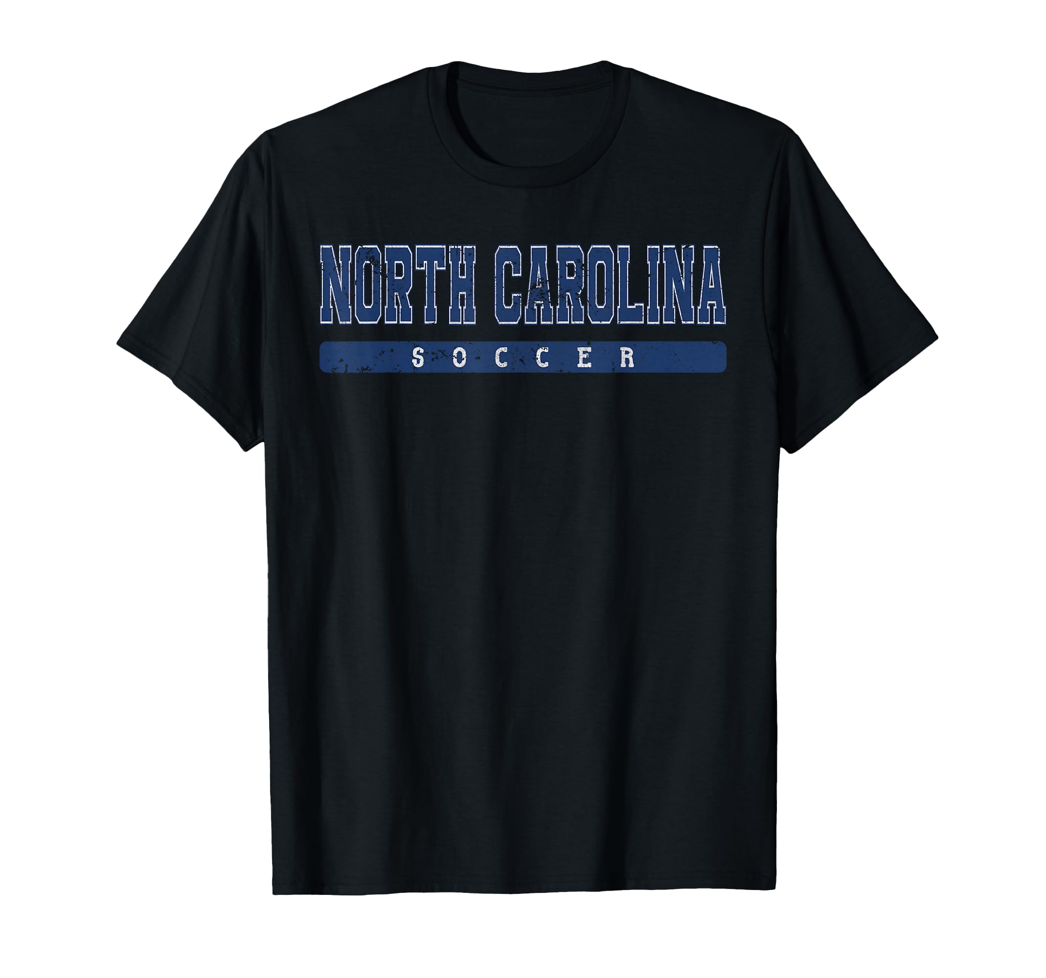 North Carolina Soccer Blue Text T-Shirt - Casual Everyday Wear Men Women - T-Shirt, Sweatshirt, Hoodie