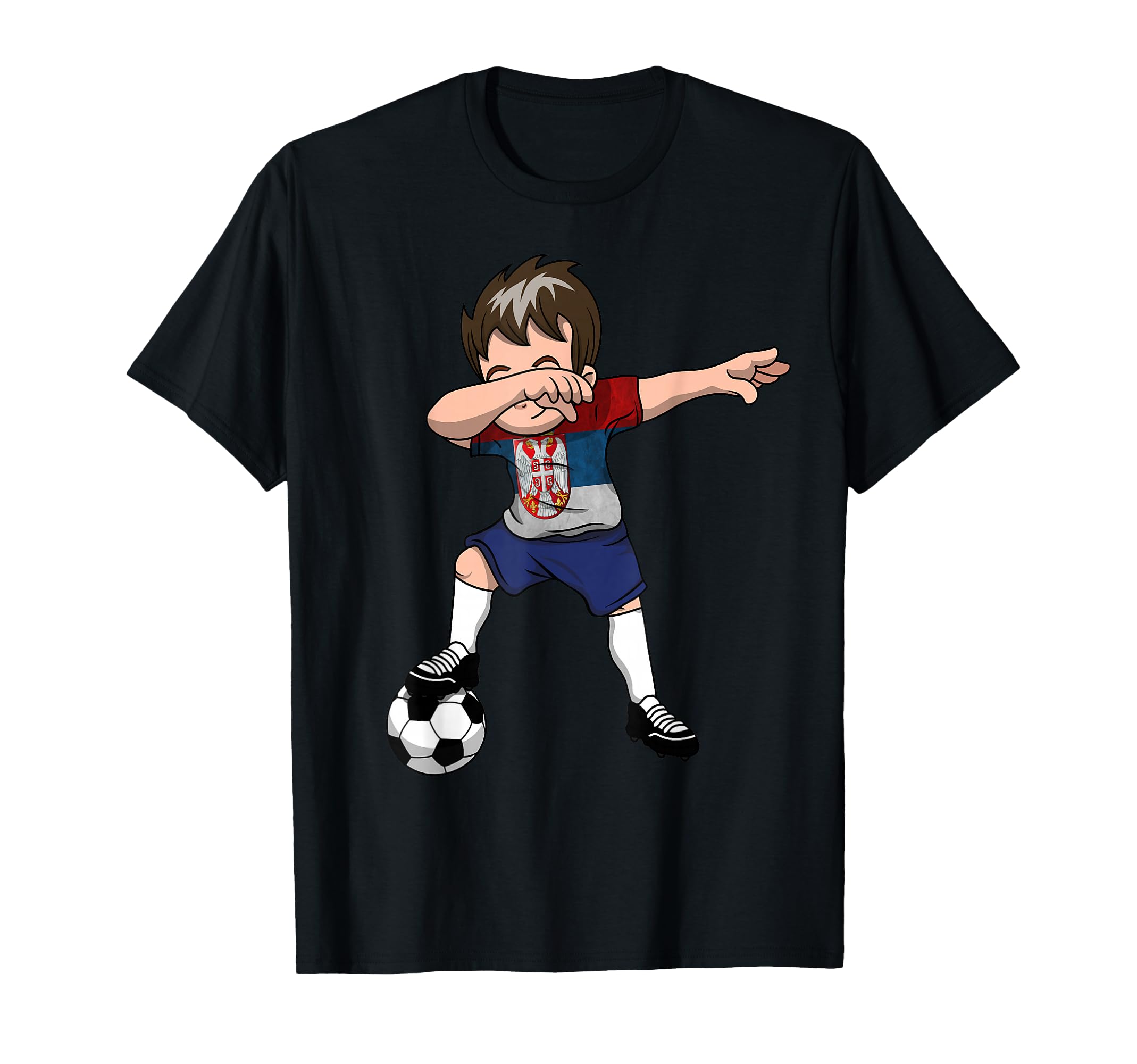 Dabbing Soccer Serbia Serbian Belgrade T-Shirt - Trendy Graphic Men Women - T-Shirt, Sweatshirt, Hoodie