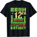 Bruh 12th It's My Birthday 12 Years Old Bday Boy Game - Adult & Kids T-Shirts, Sweatshirts & Hoodies apparel design preview 1