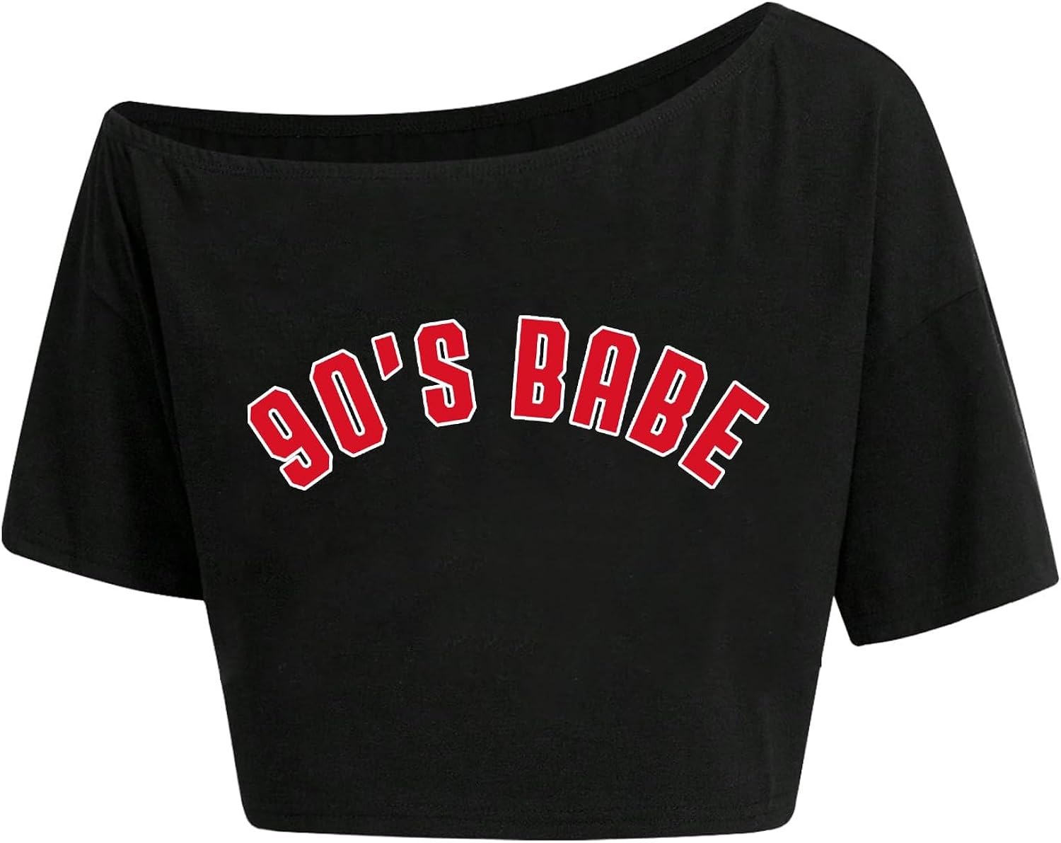Womens Graphic Off Shoulder Crop Tops Asymmetrical - Adult & Kids T-Shirts, Sweatshirts & Hoodies apparel design preview 1
