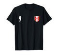 Peru Soccer 9 Peruvian Shield Football T-Shirt - Custom Art Print Unisex - T-Shirt, Sweatshirt, Hoodie