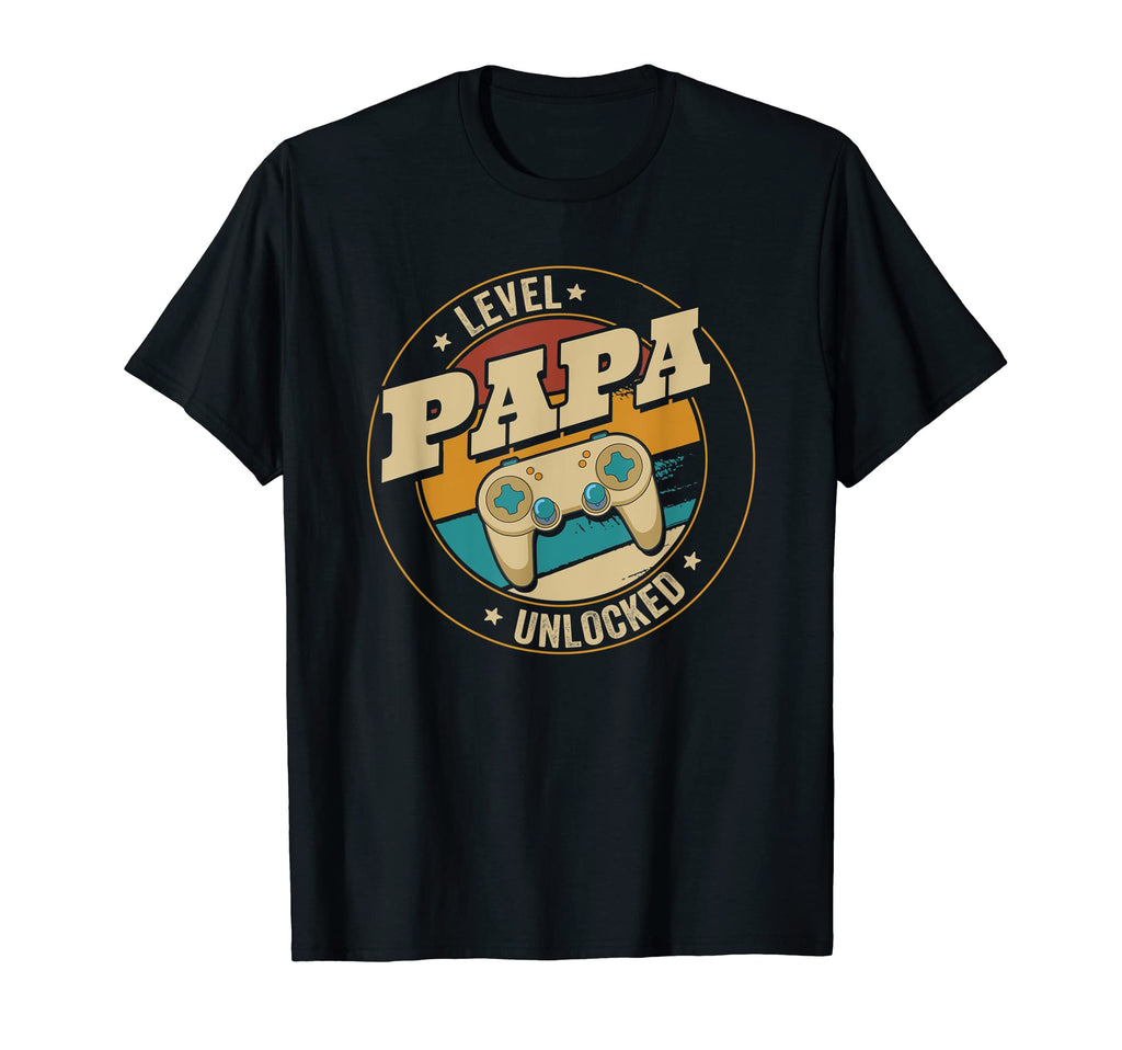 Mens Papa Level Unlocked Dad To Be Gamer T-Shirt - Graphic Print Men Women - T-Shirt, Sweatshirt, Hoodie