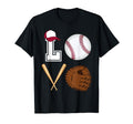 I Love Baseball Valentines Glove T-Shirt - Aesthetic Graphic Unisex - T-Shirt, Sweatshirt, Hoodie