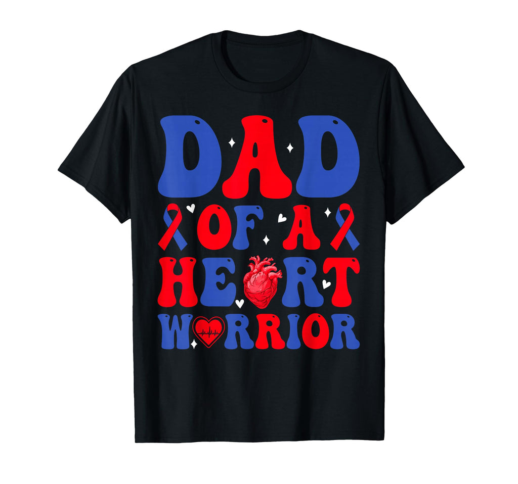 Dad Heart Warrior Congenital Heart T-Shirt - Graphic Print for Adults - T-Shirt, Sweatshirt, Hoodie