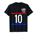 Usa Soccer Number 10 Sports T-Shirt - Trendy Graphic Unisex - T-Shirt, Sweatshirt, Hoodie
