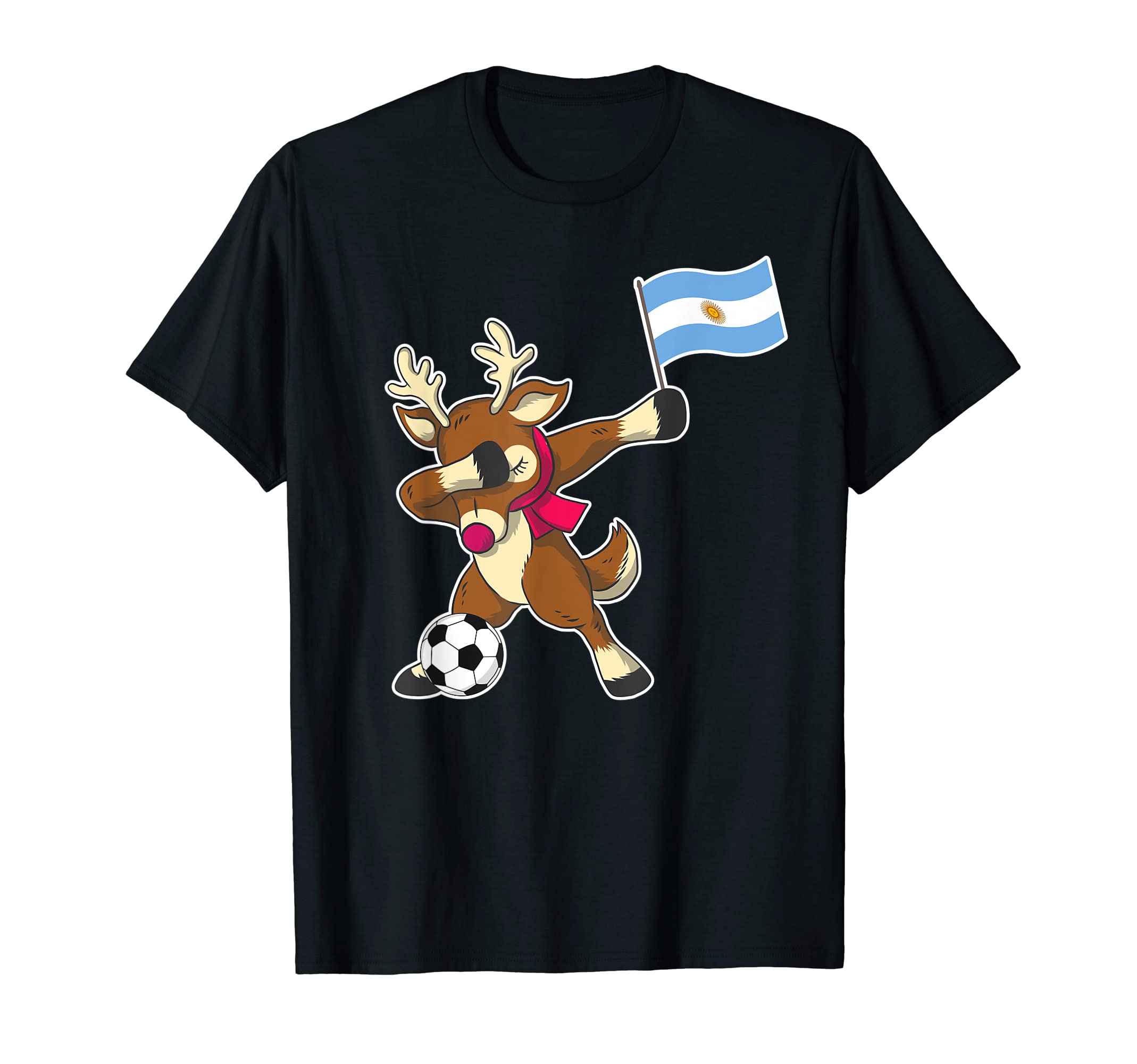Soccer Argentinian Flag Reindeer Argentina T-Shirt - Unique Graphic Unisex - T-Shirt, Sweatshirt, Hoodie