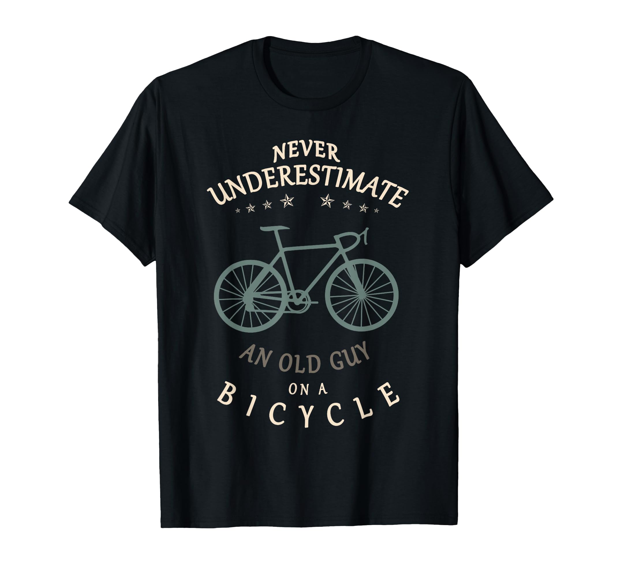 Bike Cycling Never Underestimate T-Shirt - Aesthetic Graphic for Adults - T-Shirt, Sweatshirt, Hoodie
