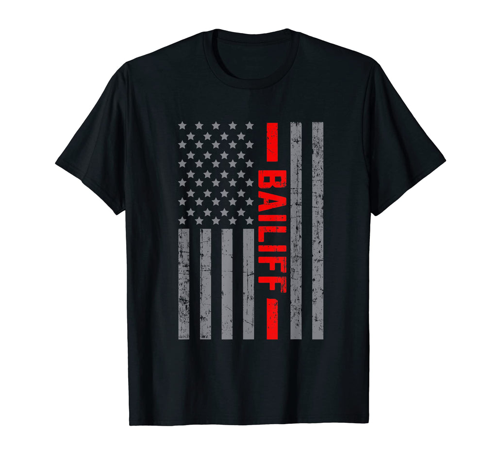 American Flag Bailiff Us Flag Dad T-Shirt - Unique Graphic Unisex - T-Shirt, Sweatshirt, Hoodie