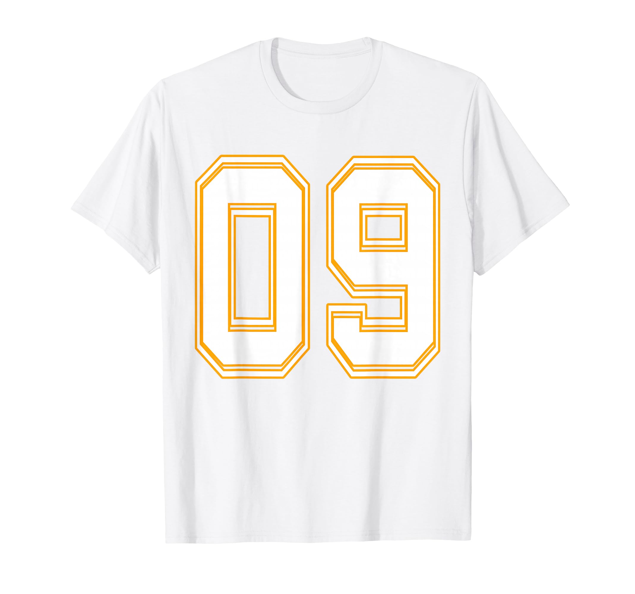 Number 09 Red Yellow White Football T-Shirt - Graphic Print for Adults - T-Shirt, Sweatshirt, Hoodie