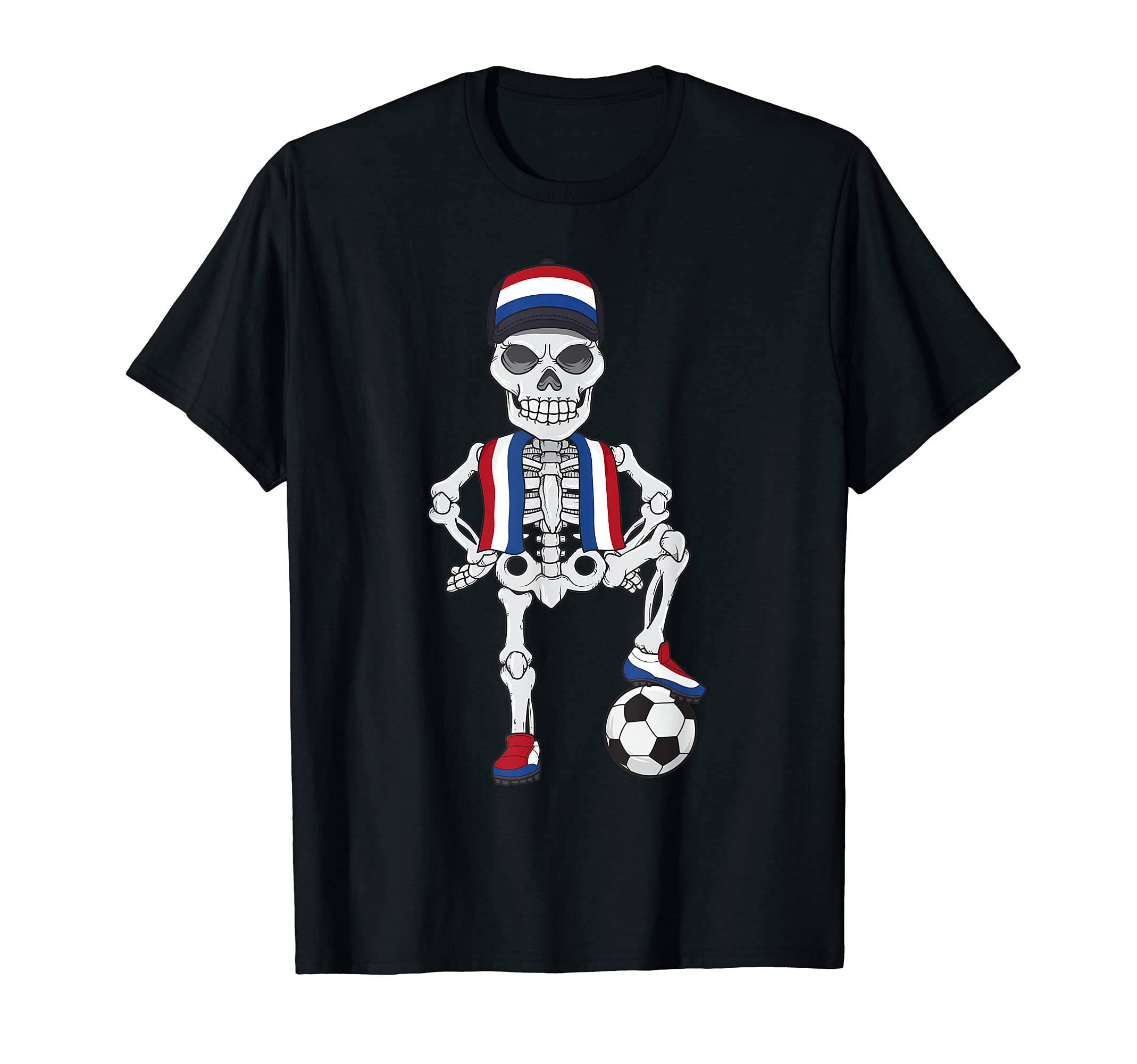 Netherlands Soccer Skeleton Fan Team T-Shirt - Custom Art Print Men Women - T-Shirt, Sweatshirt, Hoodie
