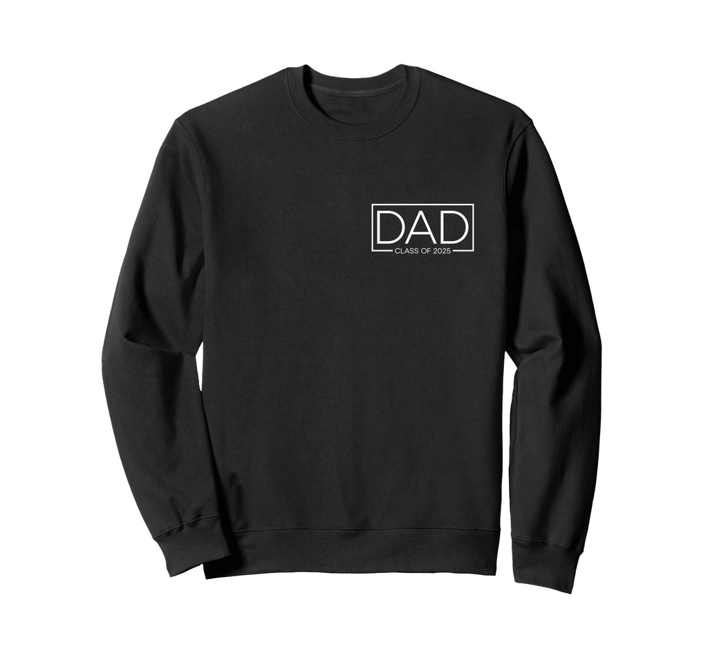 Proud Dad 2025 Graduate Father Sweatshirt - Custom Art Print for Adults - T-Shirt, Sweatshirt, Hoodie