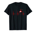 Switzerland Swiss Flag Heartbeat Ekg T-Shirt - Aesthetic Graphic Men Women - T-Shirt, Sweatshirt, Hoodie