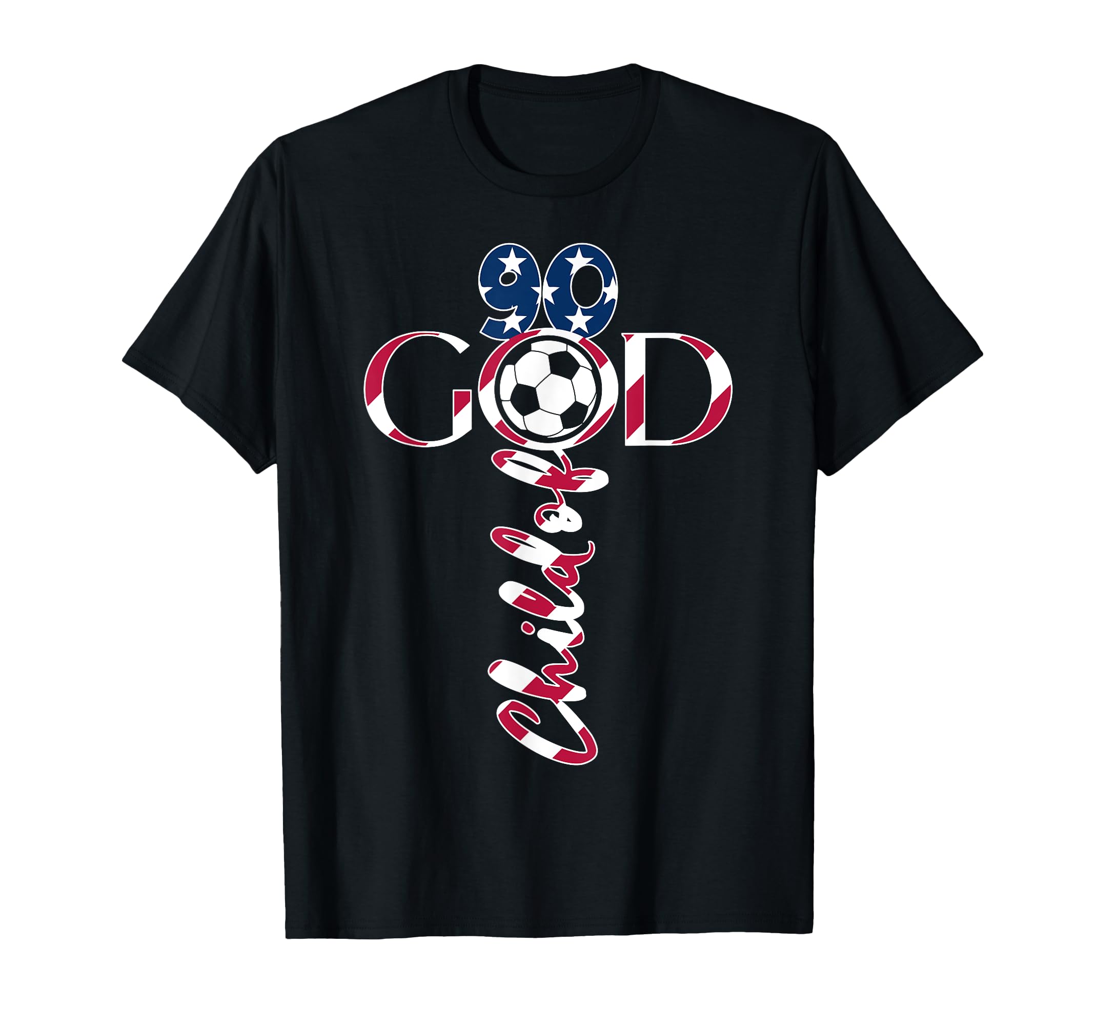 Jesus 90 Years Child God Soccer 90Th T-Shirt - Novelty Apparel for Adults - T-Shirt, Sweatshirt, Hoodie
