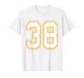 Number 38 Red Yellow White Football T-Shirt - Graphic Print Unisex - T-Shirt, Sweatshirt, Hoodie