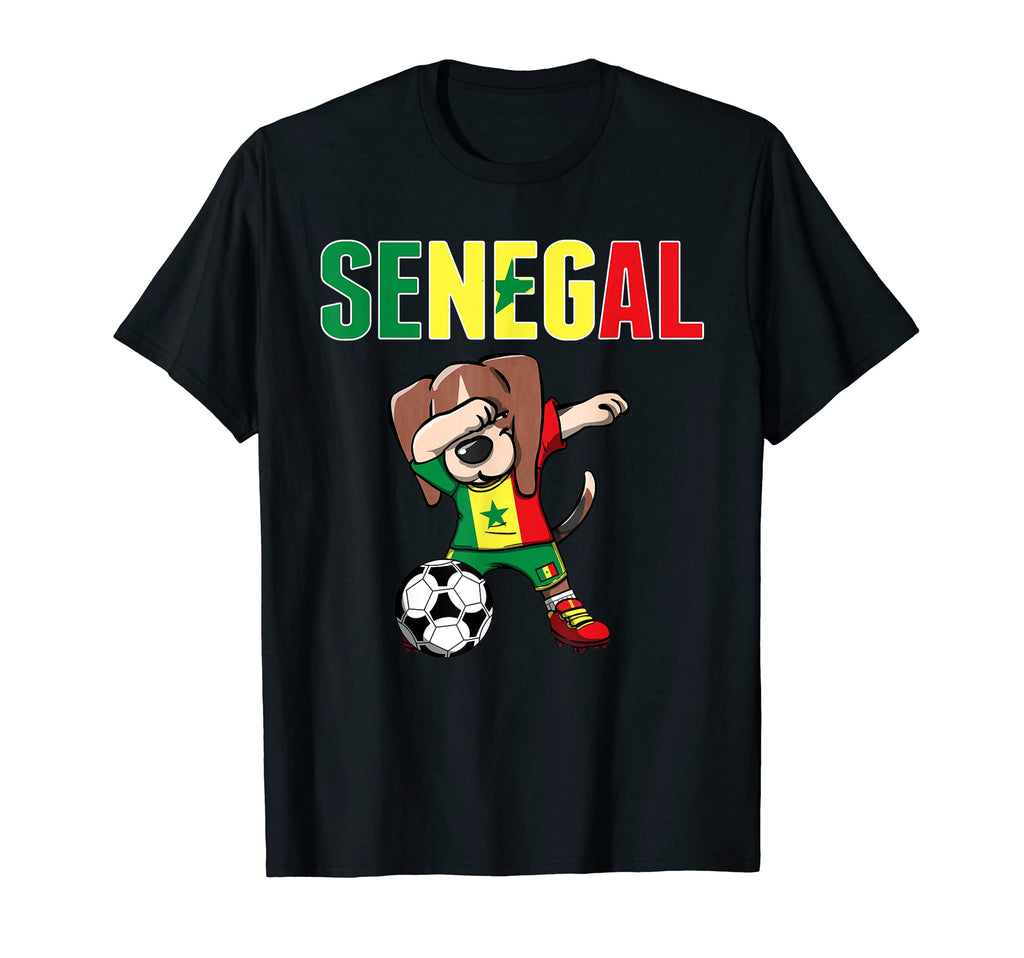 Dabbing Beagle Senegal Soccer Fans Jersey T-Shirt - Unique Graphic Unisex - T-Shirt, Sweatshirt, Hoodie