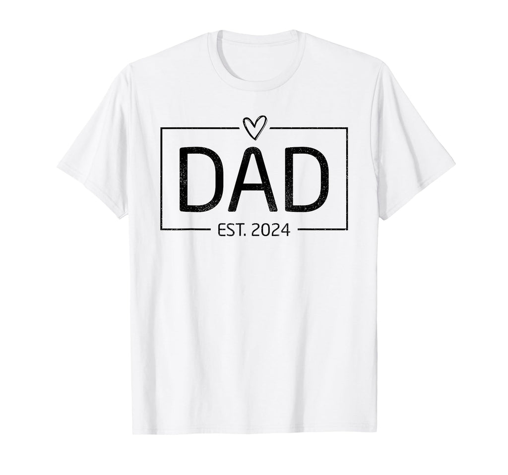 Dad Est 2024 Expect 2024 Father 2024 T-Shirt - Novelty Apparel for Adults - T-Shirt, Sweatshirt, Hoodie